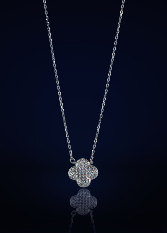 Elegant Silver florel flower Pendant Chain for Women | Premium 925 Silver Necklace