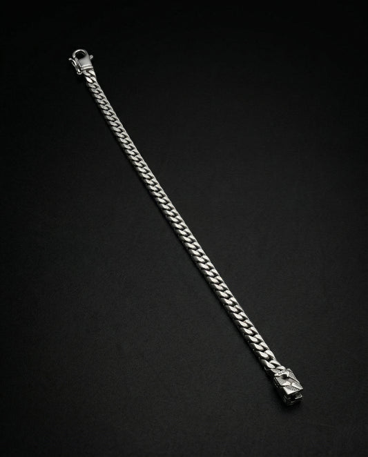 Classic Silver Cuban Link Bracelet for Men | Premium Chain Bracelet for Daily Wear