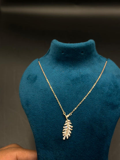 Elegant Silver leaf Pendant Chain for Women | Premium 925 Silver Necklace