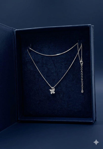 Elegant Silver butterfly Pendant Chain for Women | Premium 925 Silver Necklace