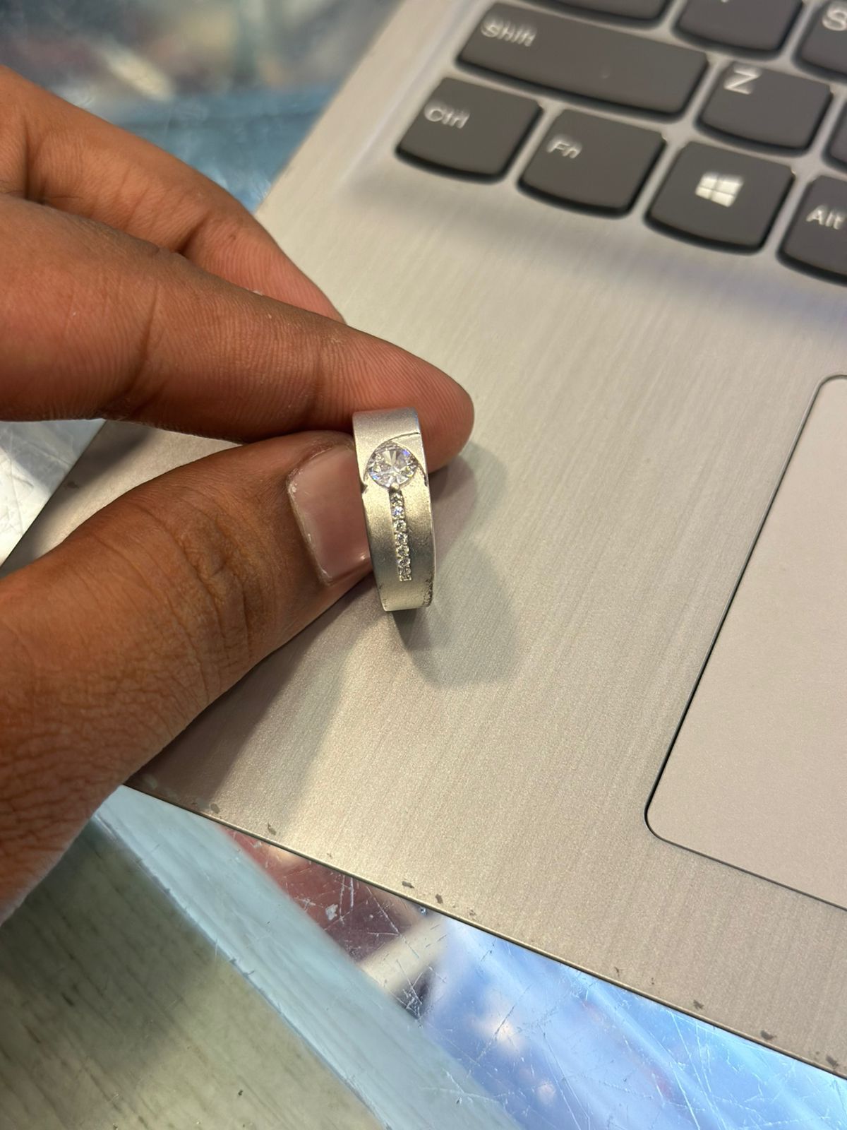 Elegant 925 Sterling Silver Minimal Stone Ring for Women | Sleek Designer Silver Band