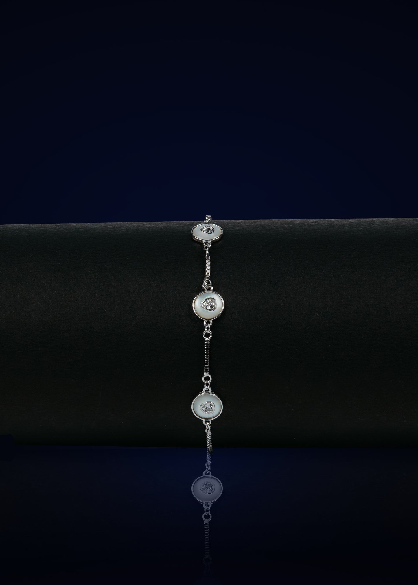 925 Sterling Silver Adjustable Bracelet with Zircon Stones | Elegant Women's Jewelry