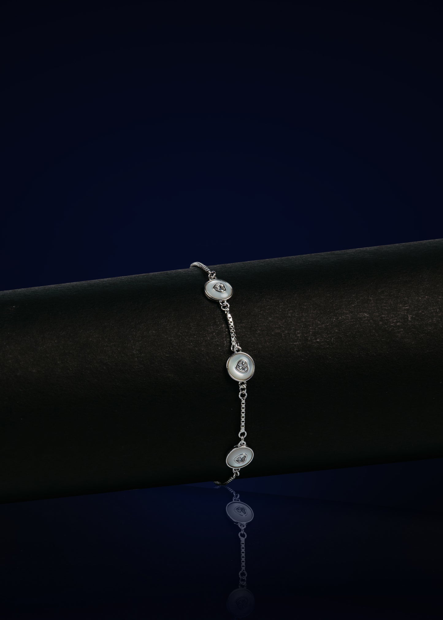 925 Sterling Silver Adjustable Bracelet with Zircon Stones | Elegant Women's Jewelry
