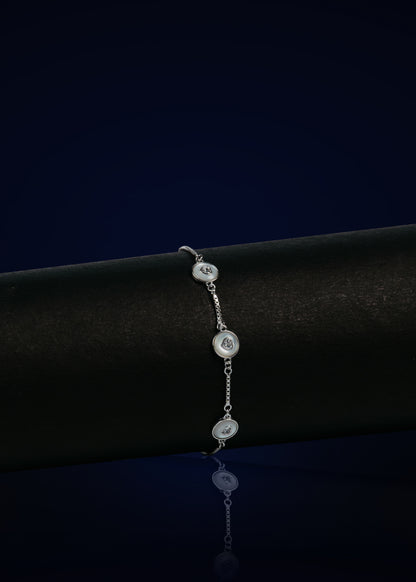 925 Sterling Silver Adjustable Bracelet with Zircon Stones | Elegant Women's Jewelry