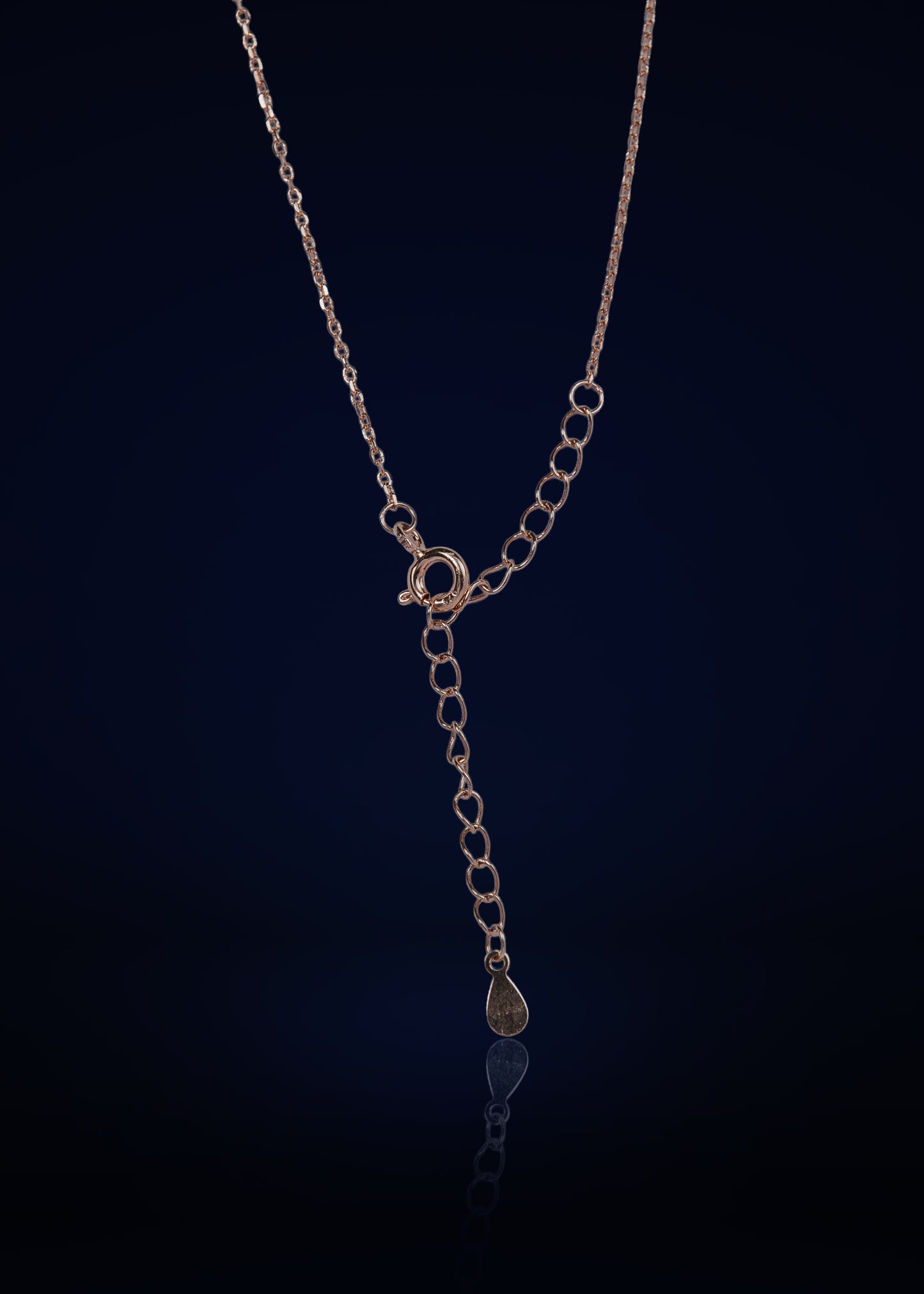 Elegant Silver Clover Pendant Chain with Sparkling Stones | Stylish Rose Gold Finish Necklace for Women