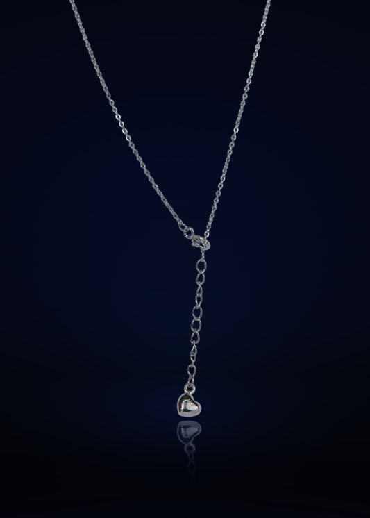 Elegant Silver heart shape Pendant Chain for Women | Premium 925 Silver Necklace
