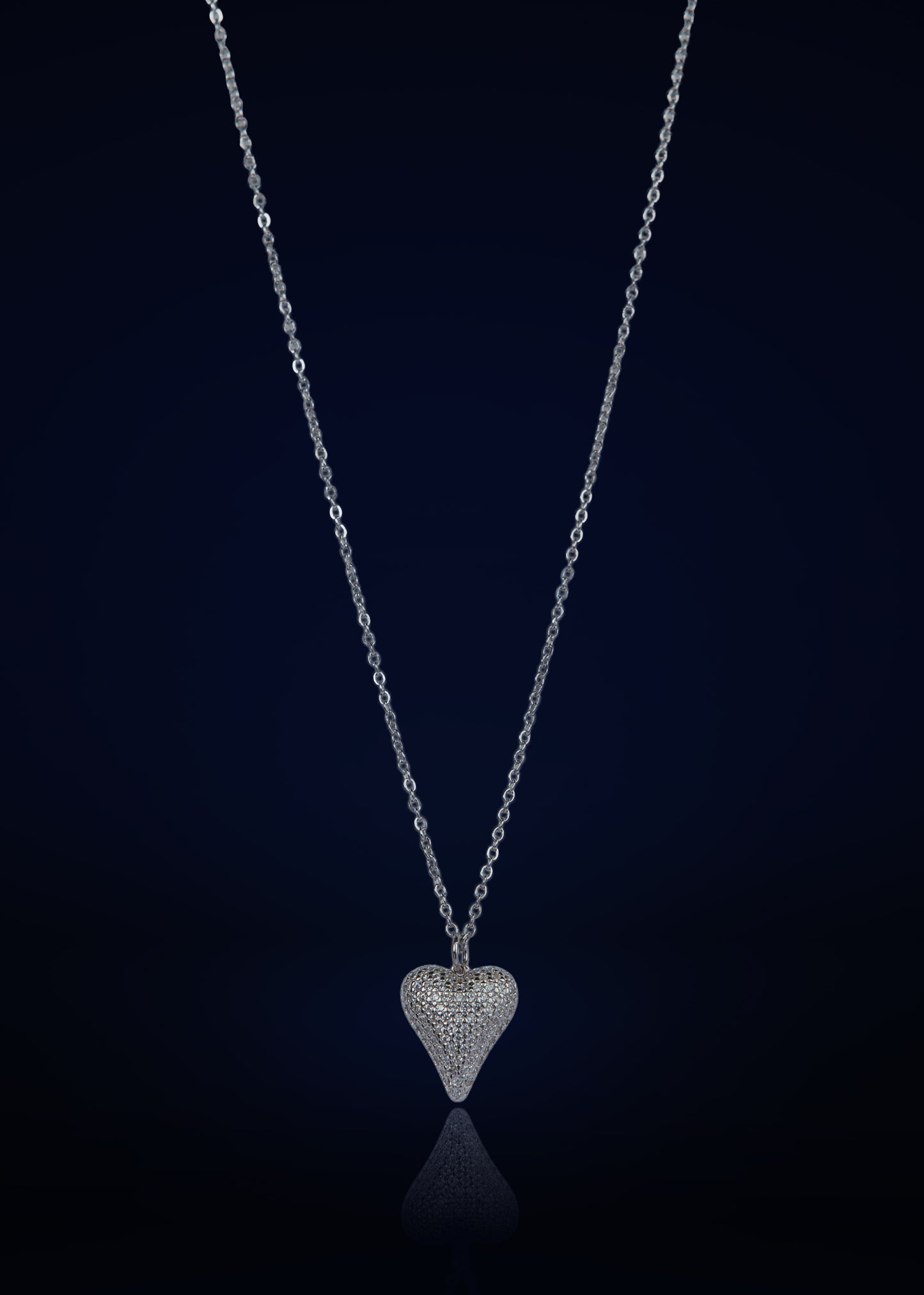 Elegant Silver heart shape Pendant Chain for Women | Premium 925 Silver Necklace