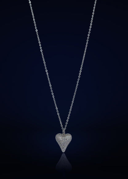 Elegant Silver heart shape Pendant Chain for Women | Premium 925 Silver Necklace