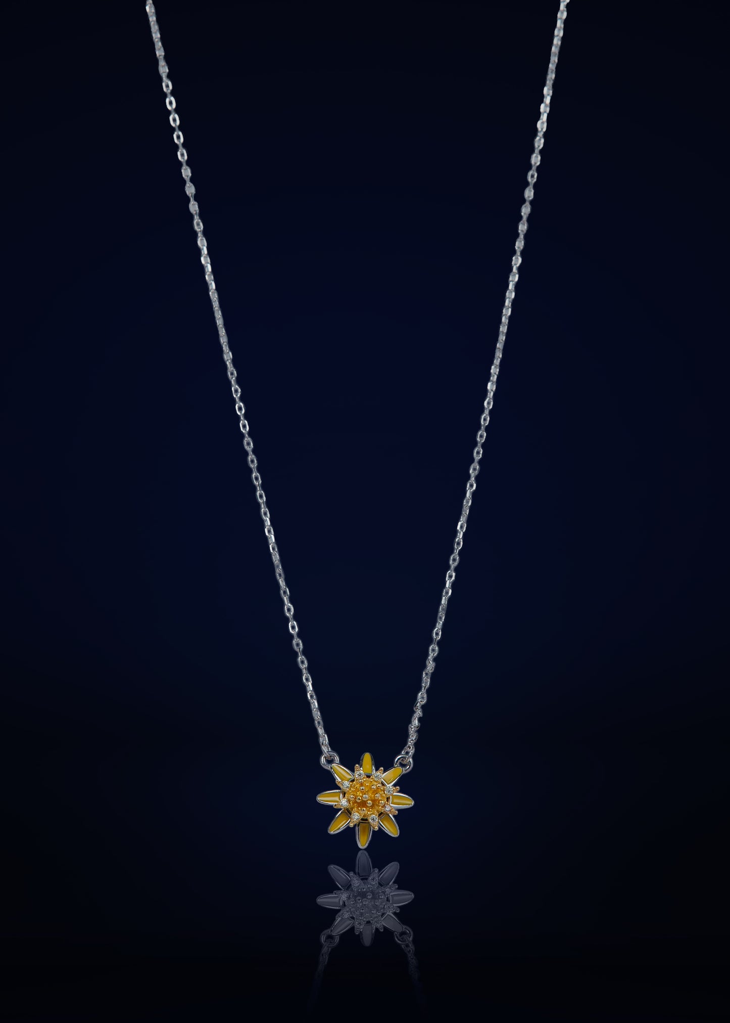 Elegant Silver flower Pendant Chain for Women | Premium 925 Silver Necklace
