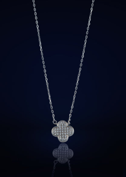 Elegant Silver florel flower Pendant Chain for Women | Premium 925 Silver Necklace