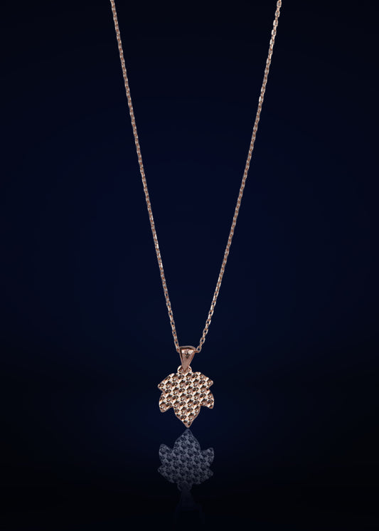Elegant Silver Clover Pendant Necklace with Crystal Stones | Minimalist Chain for Women Daily Wear