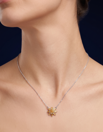 Elegant Silver flower Pendant Chain for Women | Premium 925 Silver Necklace