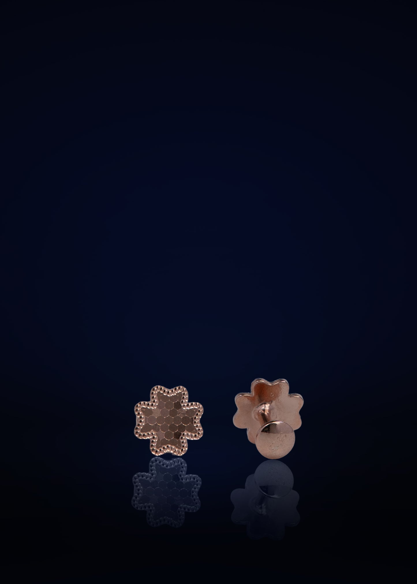 Stylish Silver Floral Stud Earrings for Women