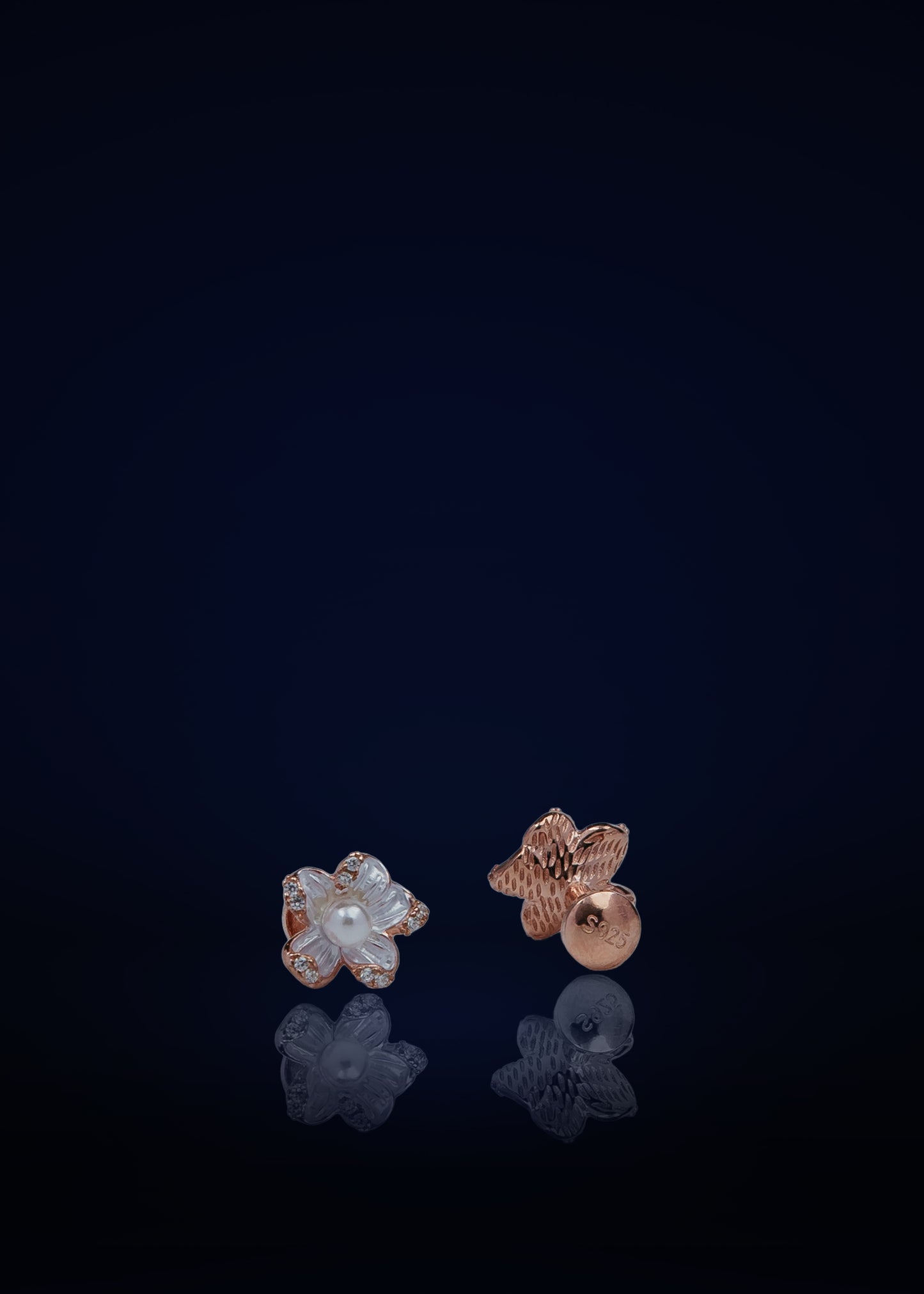 Cute Bow Design Silver Stud Earring with Crystal & White Stone for Wome