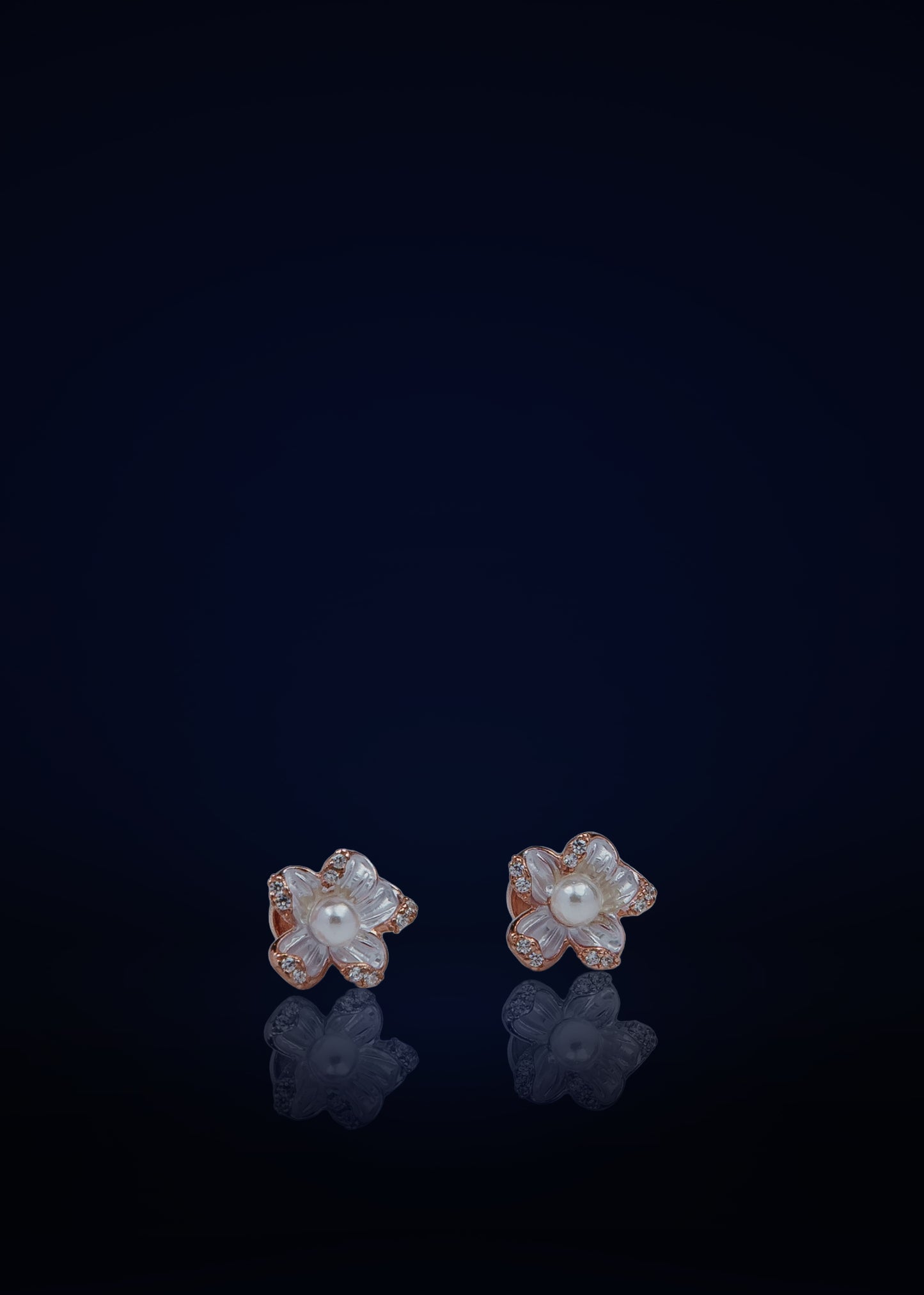 Cute Bow Design Silver Stud Earring with Crystal & White Stone for Wome