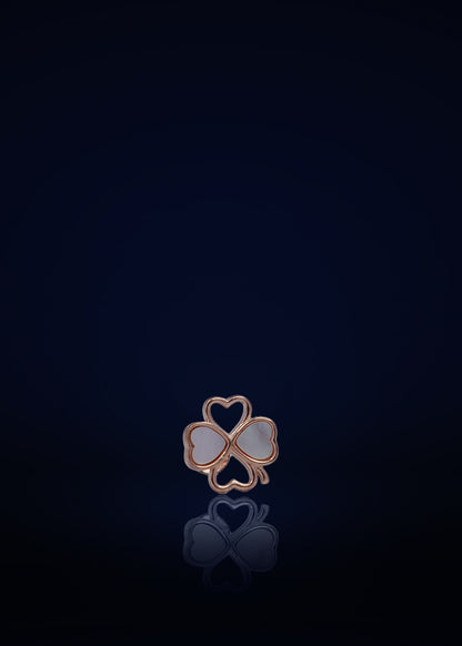 Cute Silver Clover Stud Earrings for Women | Minimalist Floral Design Daily Wear Jewelry