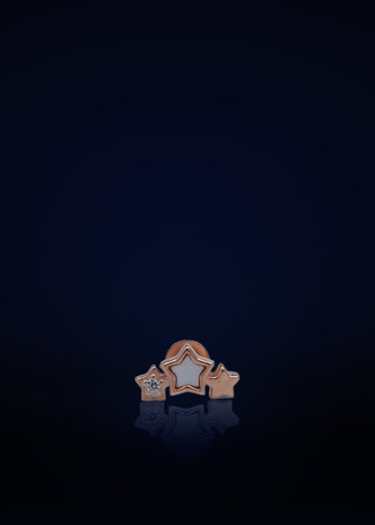 Trendy Silver Star Stud Earrings for Women | Minimalist Crystal & Enamel Design Daily Wear Jewelry