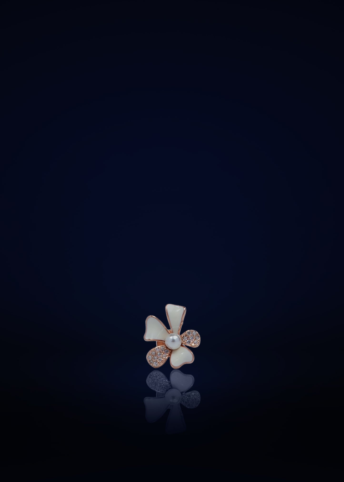 Elegant Silver Floral Stud Earrings with Pearl & Crystal | Minimalist Flower Design Daily Wear Jewelry