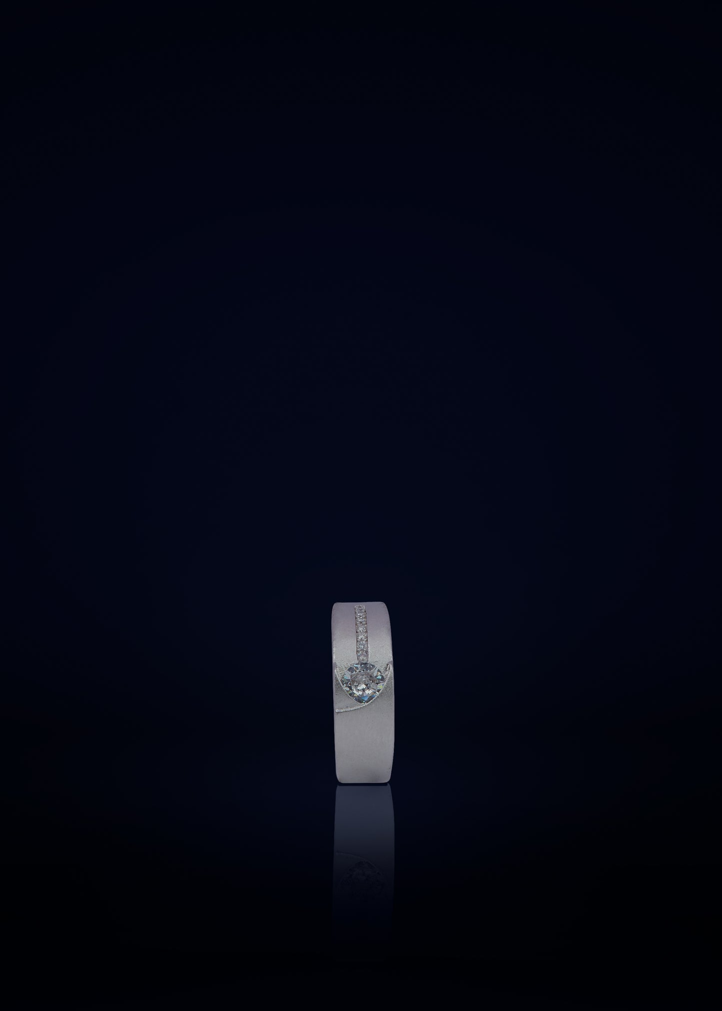 Elegant 925 Sterling Silver Minimal Stone Ring for Women | Sleek Designer Silver Band