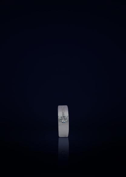 Elegant 925 Sterling Silver Minimal Stone Ring for Women | Sleek Designer Silver Band